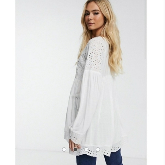 FREE People Sea Of Love eyelet tunic top sz. XS - Picture 3 of 13
